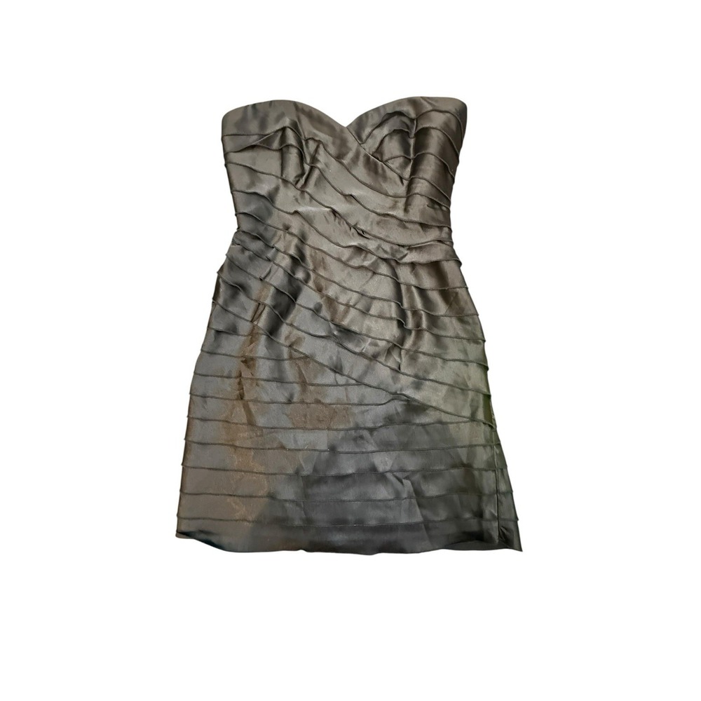 Max & Cleo Ariel Strapless Black Cocktail Dress Size 6 NWT Ruched $158